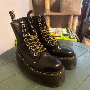 Dr. Martens Black Jadon Max Platform Boots USL7.0